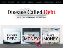 Tablet Screenshot of diseasecalleddebt.com